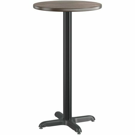 LANCASTER TABLE & SEATING LT 24'' Round Reversible Birch/Ash Bar Height Table Kit - 22'' Plate 349B24RS222B